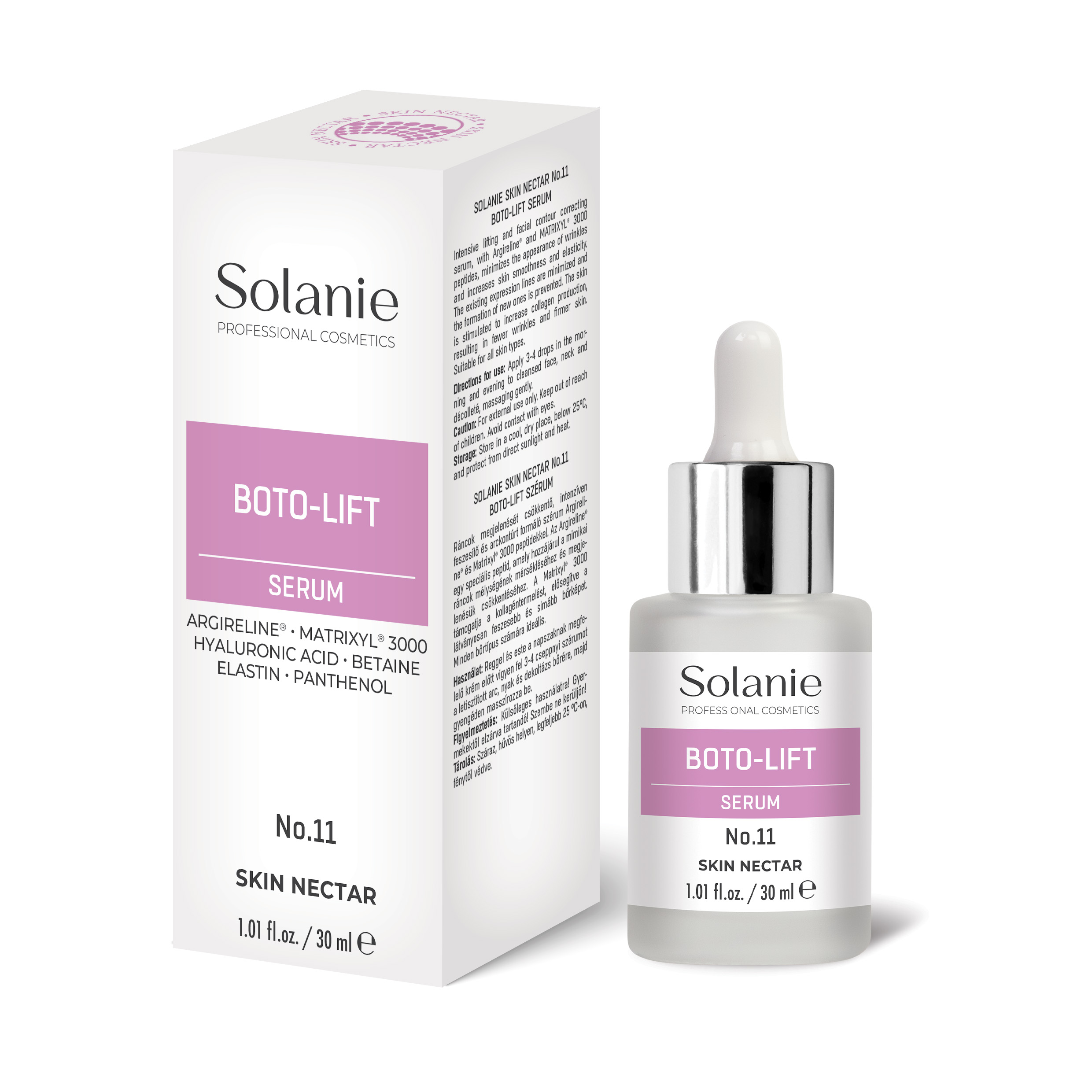 Solanie Skin Nectar No. 11 Boto-Lift Argireline + MATRIXYL® 3000 serum 30ml